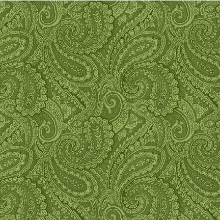 South Sea Imports dubbelbreed groen Paisley