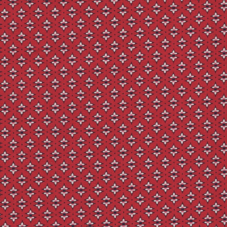 Marcus Fabrics Aunt Grace Sew Charming rood wit werkje