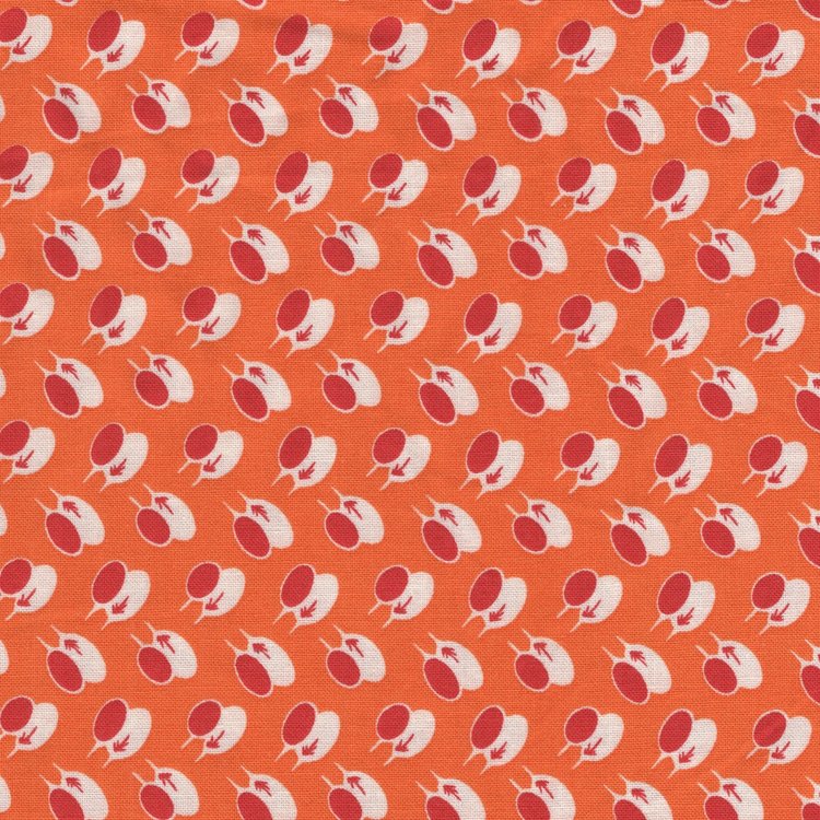 Marcus Fabrics Aunt Grace Sew Charming oranje rood werkje