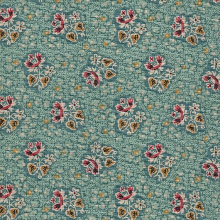 Andover Di Ford Oak Alley blauwgroen rood/oker werkje