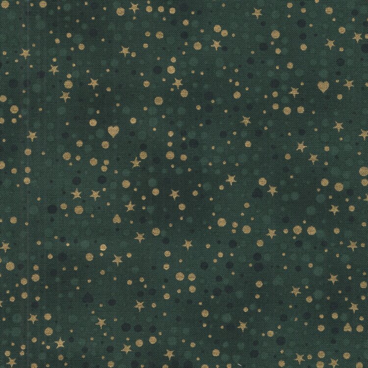 Stof a/s Star Sprinkle groen mini sterretjes/stipjes