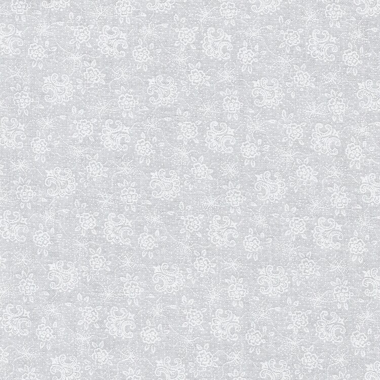 Henry Glass Quilters Flour V wit met wit werkje