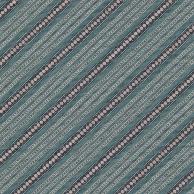 Andover Mayfair June blauwgroen diagonale streep