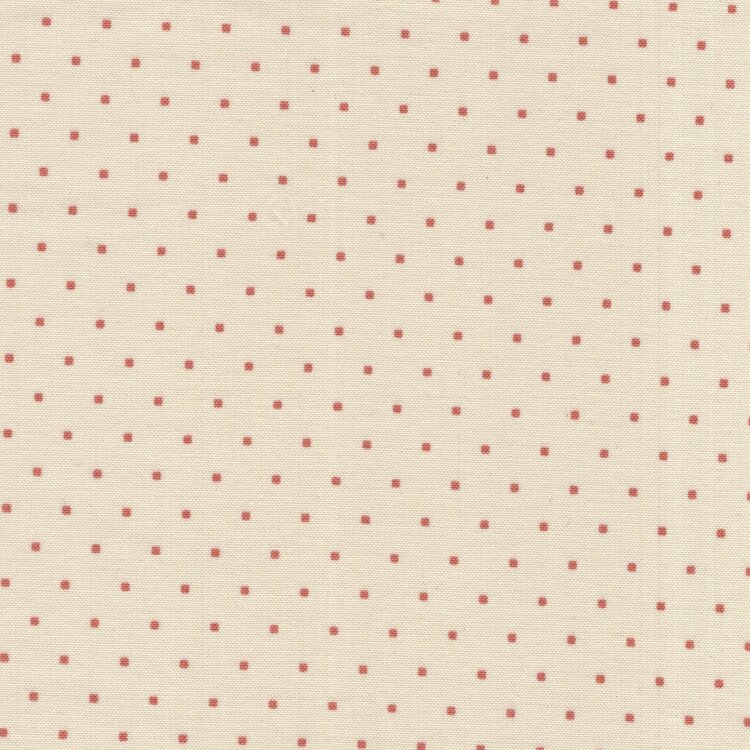 Andover Dahlia ecru roze vierkant stipje