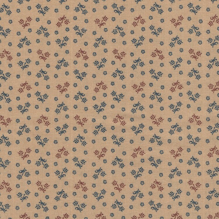 Andover Carolina ecru blauw werkje