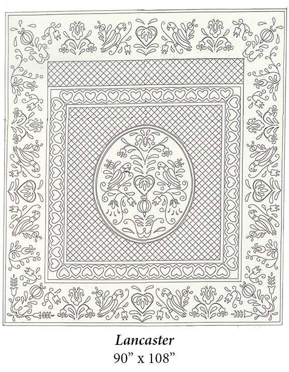 Wholecloth Quilt Top Lancaster naturel