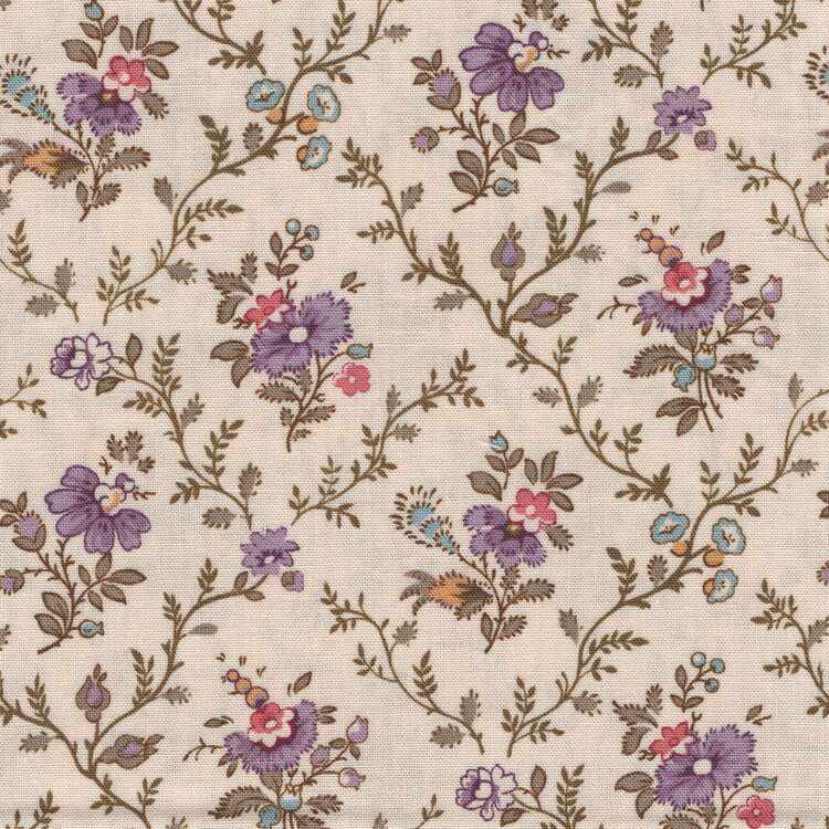 Andover Ayla ecru takje lila bloem