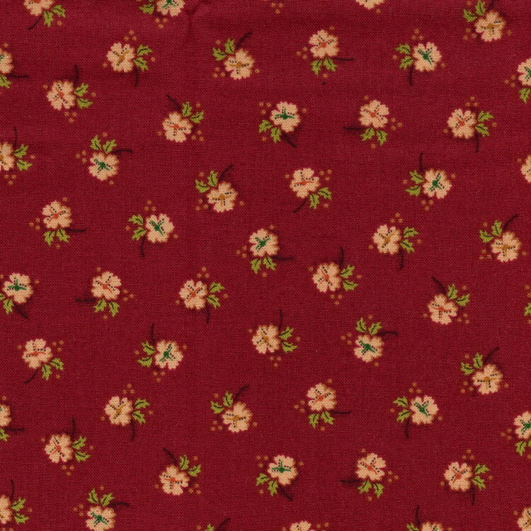 `Henry Glass Flower pot prints rood ecru bloemetje