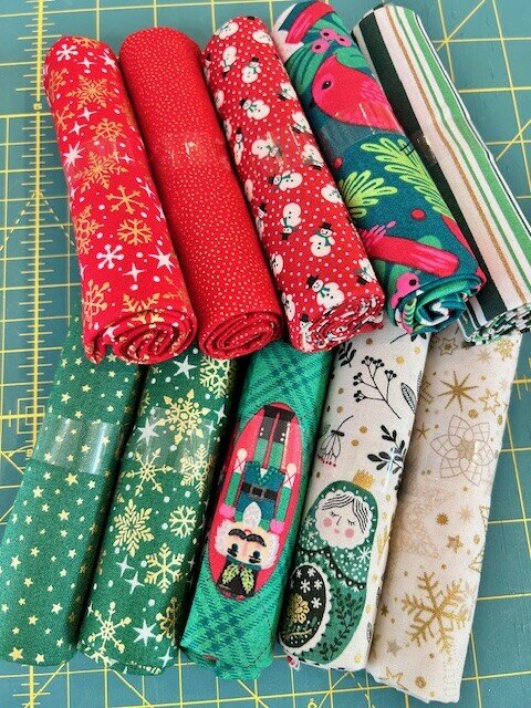 Fat Quarter pakket Kerst fris rood/groen (2)