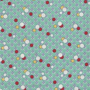 Marcus Fabrics Aunt Grace Sew Charming groen bolletjes