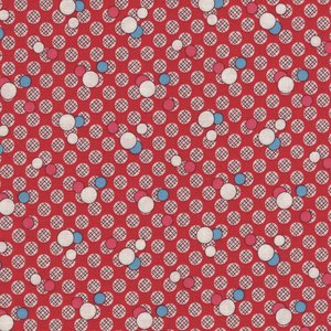 Marcus Fabrics Aunt Grace Sew Charming rood bolletjes