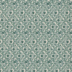 Andover Di Ford Oak Alley  ecru blauwgroen trellis