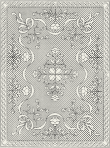 Wholecloth Quilt Top Floral Fantasy Crib naturel