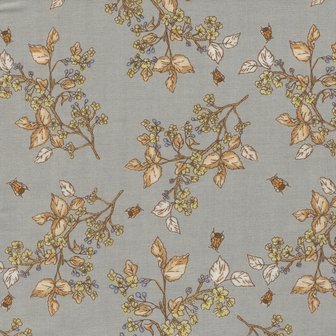 Windham Fabrics Tell The Bees grijs honingraad