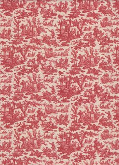 Maison Sajou Toile de Jouy L&#039;Offrande &agrave; l&#039;Amour mini ecru rood