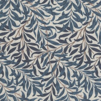 Free Spirit / Morris &amp; co. Standen Weillow Boughs ecru blauw tak