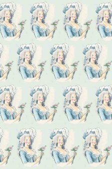 Maison Sajou Toile de Jouy Marie Antoinette blauw figuurtjes