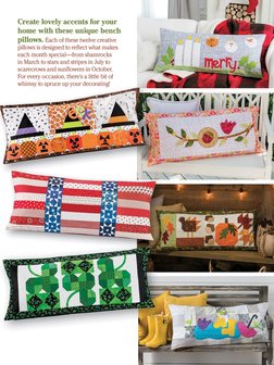 Boek: Bench Pillows for All Seasons, Annie&#039;s quilting