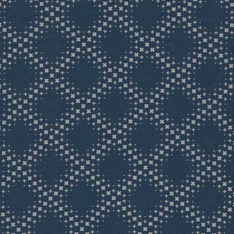 Marcus Fabrics Bountiful Blues blauw ruit