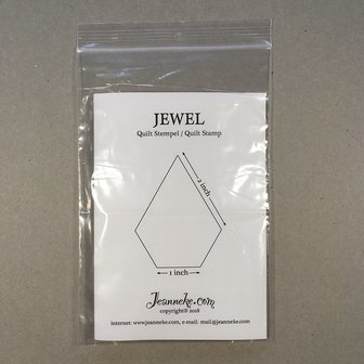 Stempel Jewel 1 inch korte zijde