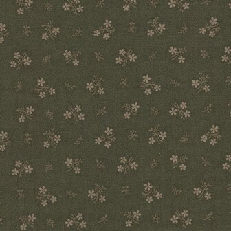 Marcus Fabrics Country Meadow groen ecru bloemetje