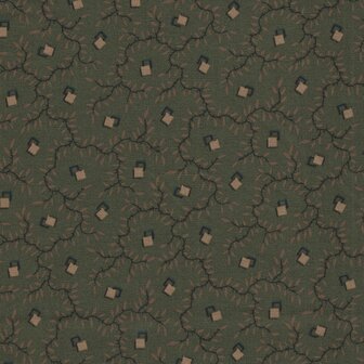 Marcus Fabrics Country Meadow groen ecru werkje