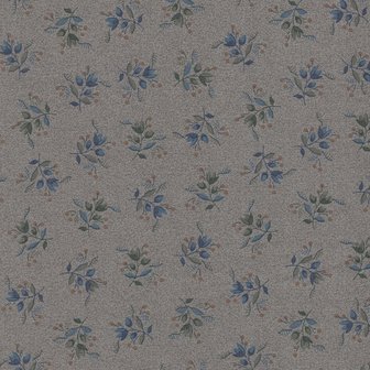 Marcus Fabrics Country Meadow grijsblauw blauw bloemetje