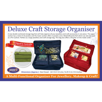 Yazzii Deluxe Craf Storage Organizer rood