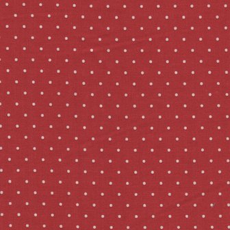 Marcus Fabrics ReproReds rood ecru stipje