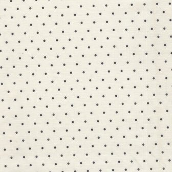 Marcus Fabrics ReproReds ecru zwart stipje
