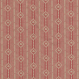Marcus Fabrics ReproReds ecru rood streepje