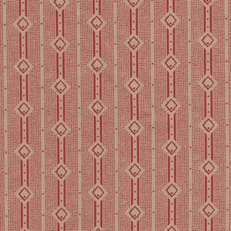 Marcus Fabrics ReproReds ecru rood streepje