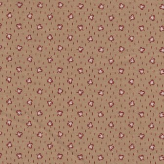 Marcus Fabrics ReproReds tan rood blaadje