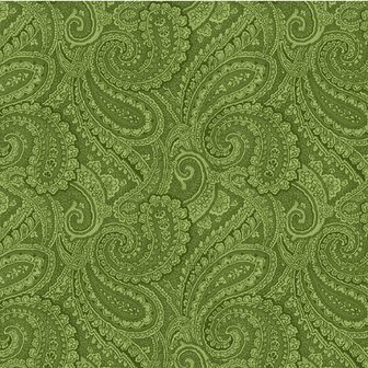 South Sea Imports dubbelbreed groen Paisley