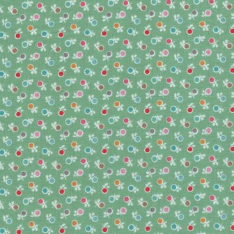 Riley Blake Stitch groen gekleurde bolletjes