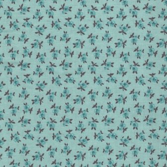 Riley Blake Stitch blauw bloemetjes