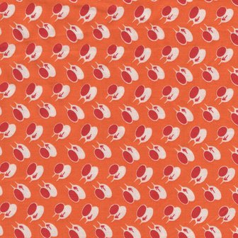 Marcus Fabrics Aunt Grace Sew Charming oranje rood werkje