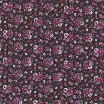 Windham Fabrics Gather aubergine minibloemetje