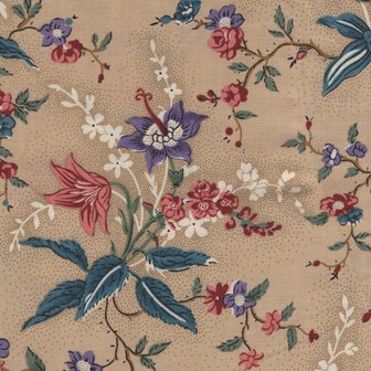 Marcus Fabrics A Return To Elegance tan tak met bloemen