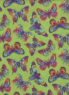 Free Spirit Tula Pink Daydreamer groen vlinders
