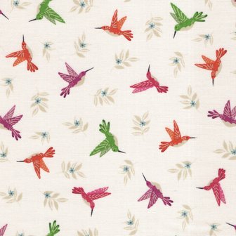 Andover/Makeower Jewel Tones wit hummingbirds