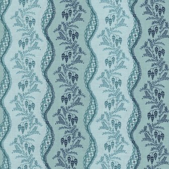 Henry Glass Fabrics Lille, blauw met golvende streep