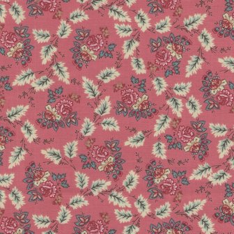 Henry Glass Fabrics Lille, roze met roze bloemetje
