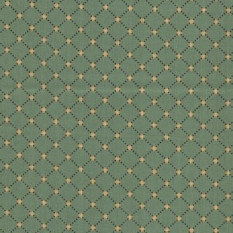 Henry Glass Fabrics Right as Rain  blauwgroen trellis