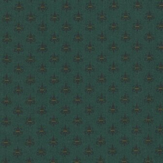 Henry Glass Fabrics Right as Rain petrol werkje
