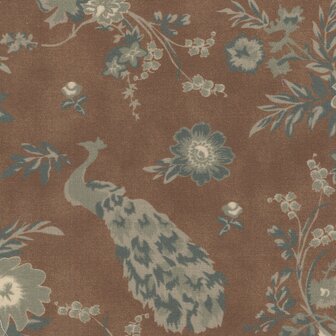 Windham Traveler bruin pauwen en bloemen