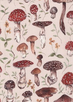 FIGO Heavenly Hedgerow tan paddenstoelen