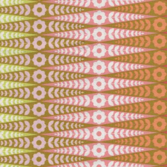 Free Spirit Tula Pink Moon Garden groen-roze geometrisch