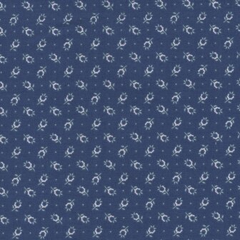 Riley Blake Home Town blauw wit bloemetje