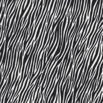 Andover zwart-wit zebra print